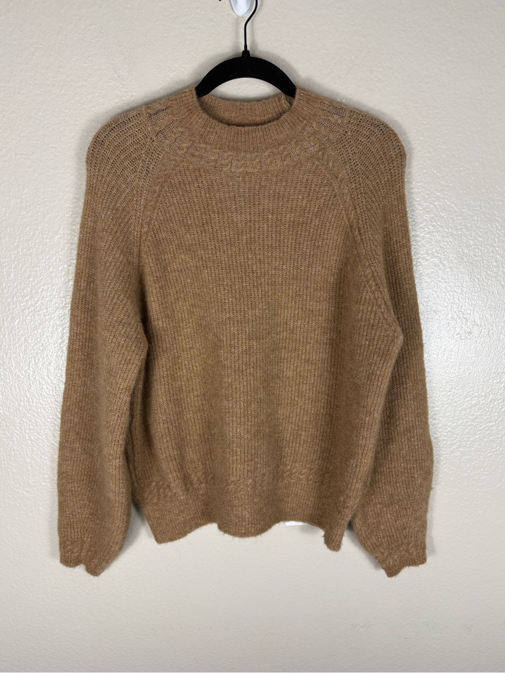 Sezane Otis Jumper in Camel Baby Alpaca Blend Knit Sweater - Picture 5 of 8